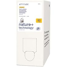 ATTITUDE Liquid Fabric Softener Refill, Plant-Based & Vegan, HE Compatible, Naturally Derived, Citrus Zest Scent, 80 Loads, 67.6 Fl Oz